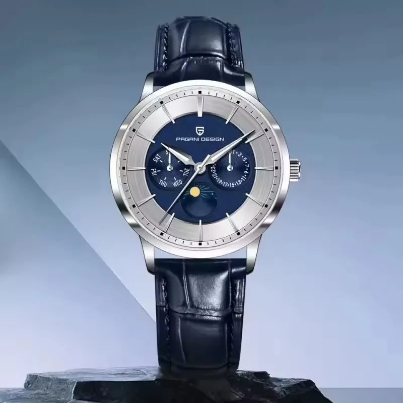 PAGANI DESIGN 1795, lässige Quarzuhren für Herren, Kalenderwoche, leuchtend, wasserdicht, Sport-Modeuhr, Uhren für Herren