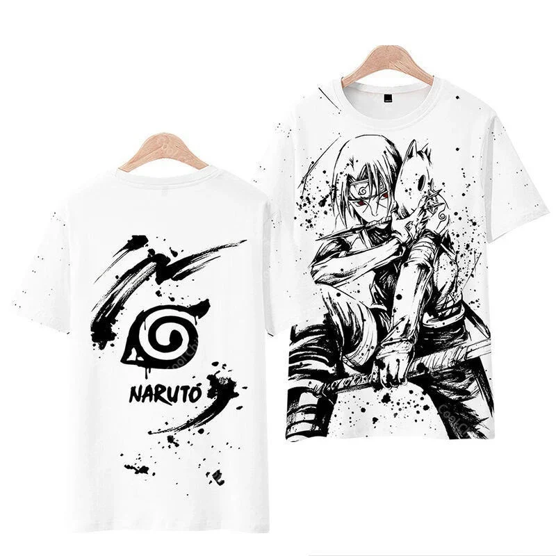 Naruto Summer Boys Girls Short Sleeve Clothing For Printing Tee Cute Casual Fashion Parent Child Clothing Short Sleeve T-shirt