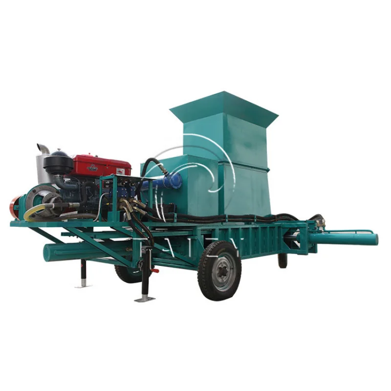 Hydraulic Press Silage Hay Balers Square Straw Baling Machine