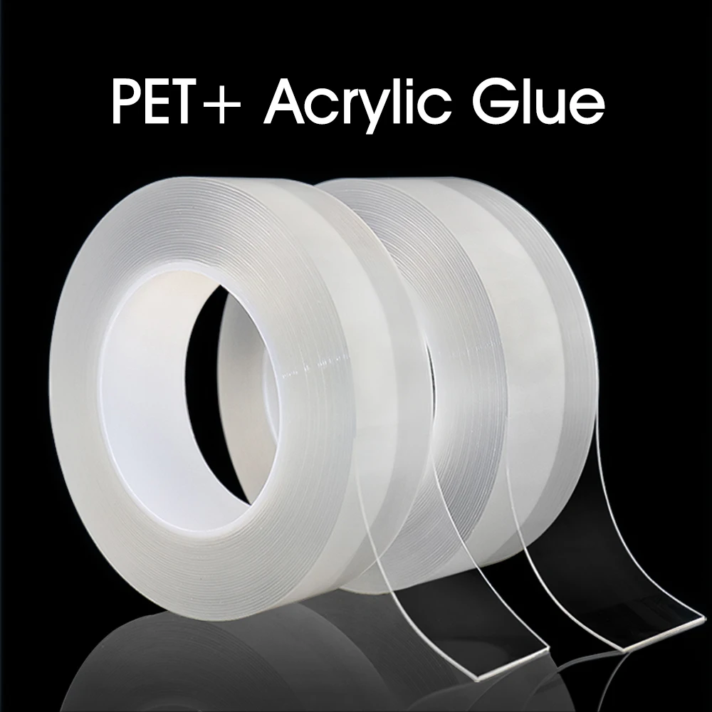 0.3mm Thick Waterproof Mould Proof Tape Traceles Self Adhesive Nano Tape Transparent Caulk Strip for Home Bathroom Kitchen Basin