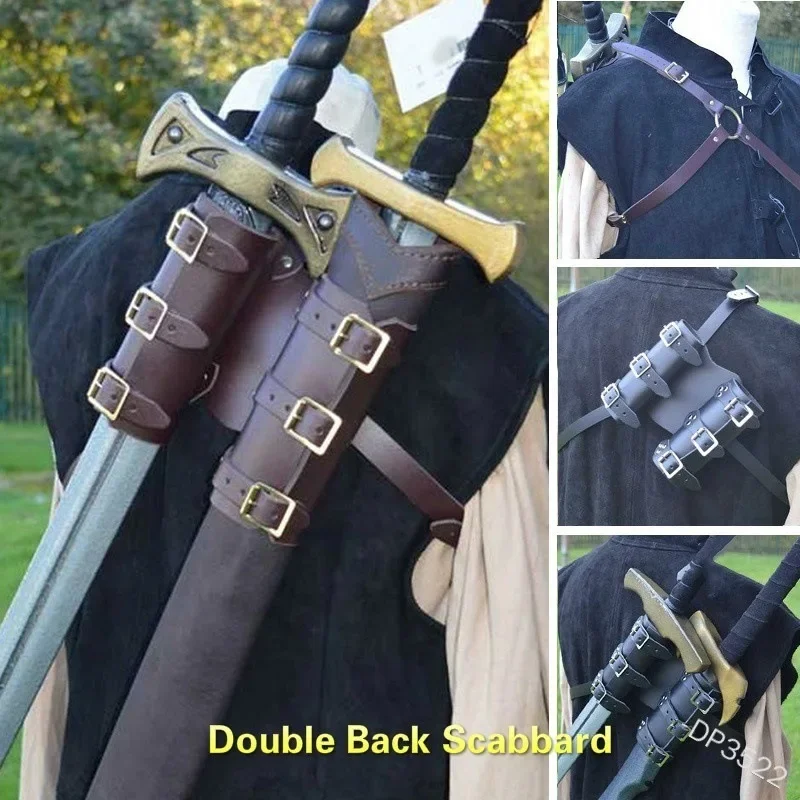 

Sword Frog Leather Buckled Weapon Bag for General Medieval Sword Katana Japanese Swords Blade