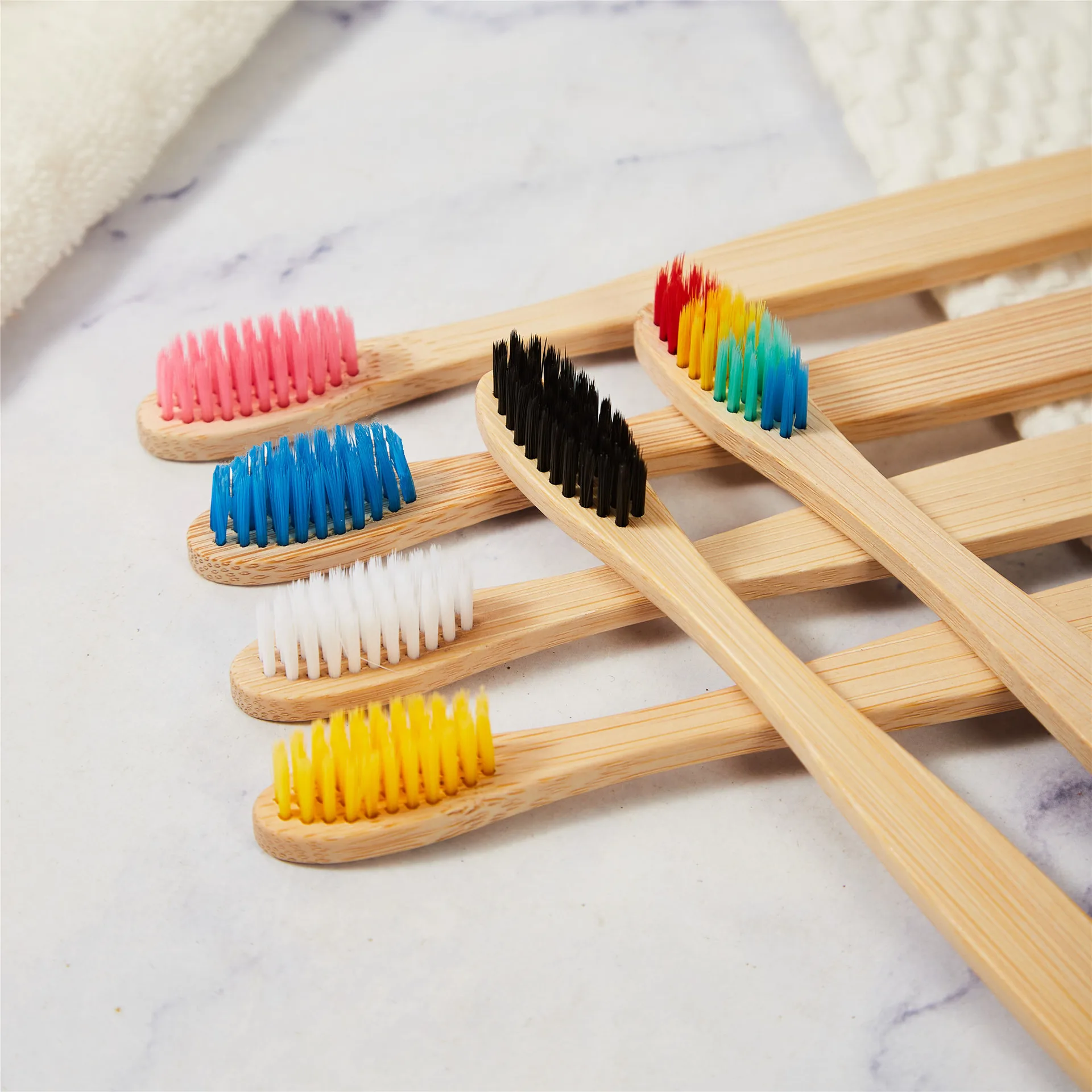 100Pack Bamboo Toothbrushes Kit Bulk, Disposable Toothbrushes with Toothpaste(3g), Individually Wrapped Toiletries Amenities