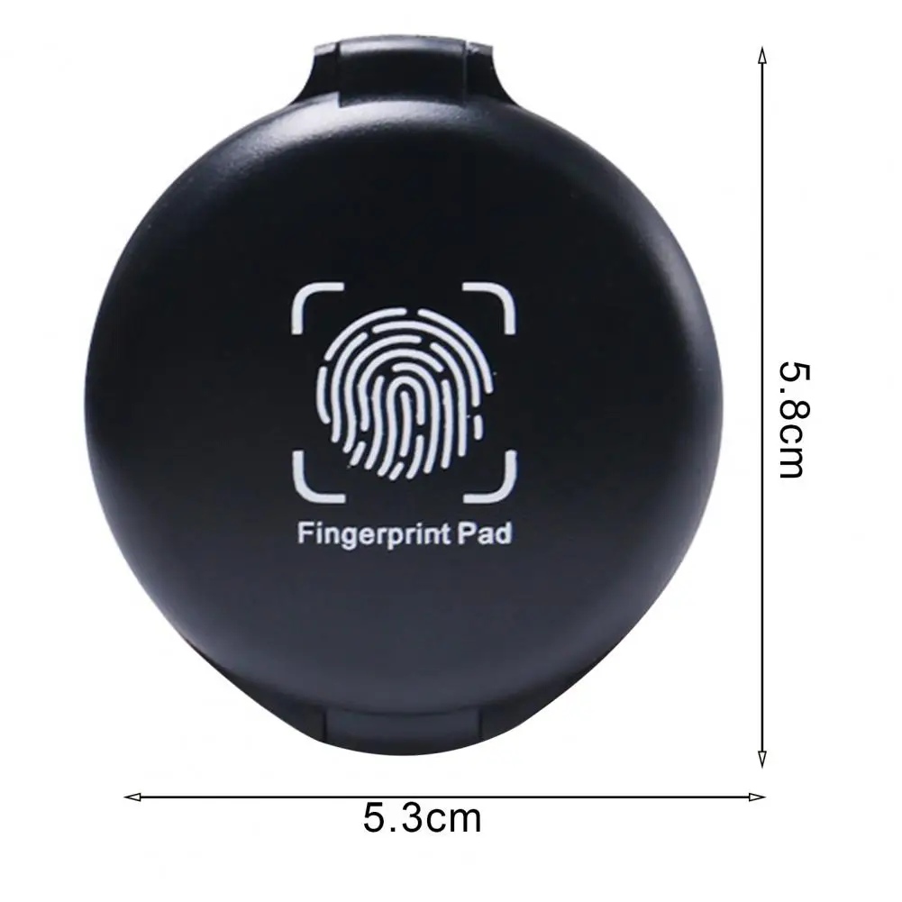 Quick-drying Fingerprint Ink Pad Waterproof Fingerprint Ink Pad Compact Portable Stamp Pad Black Thumbprint for Impressions view 3