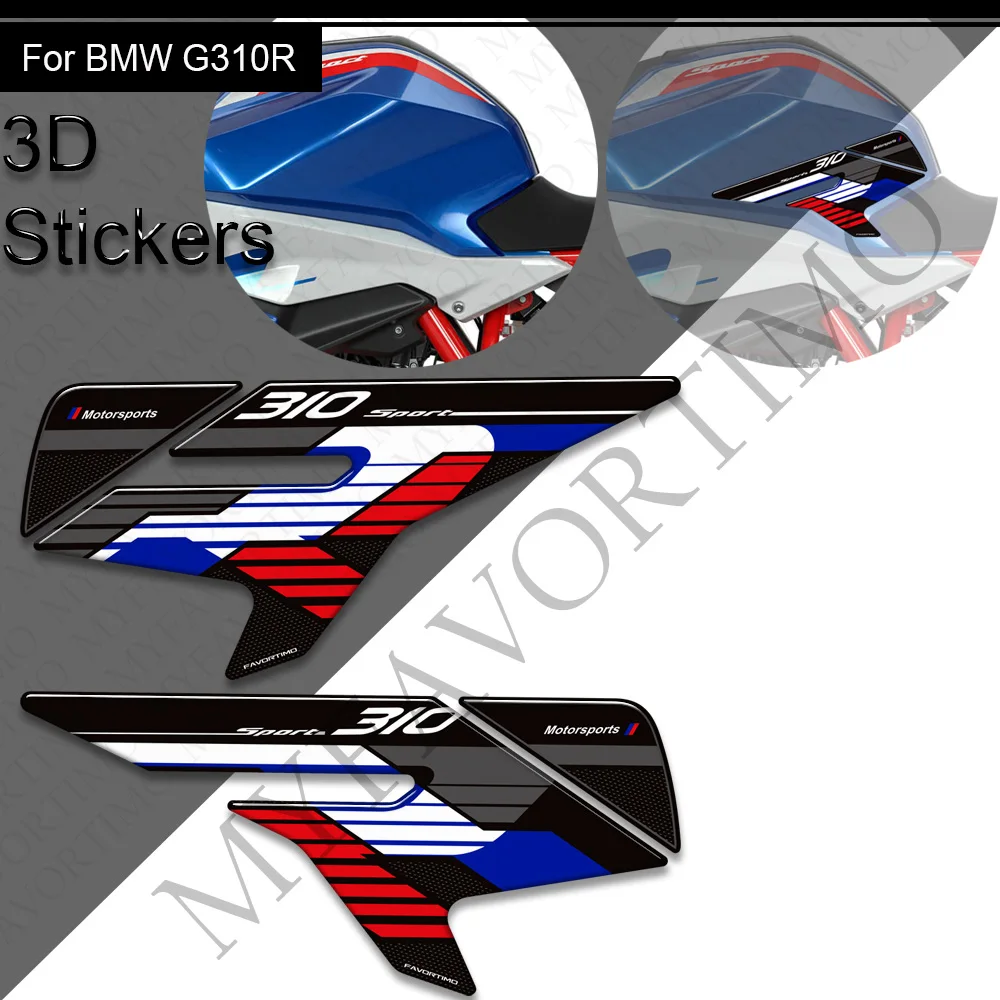 

2021 2022 2023 2024 2025 Tank Pad Side Grips Gas Fuel Oil Kit Knee 3D Stickers Decals Protection For BMW G310R G 310 R G310