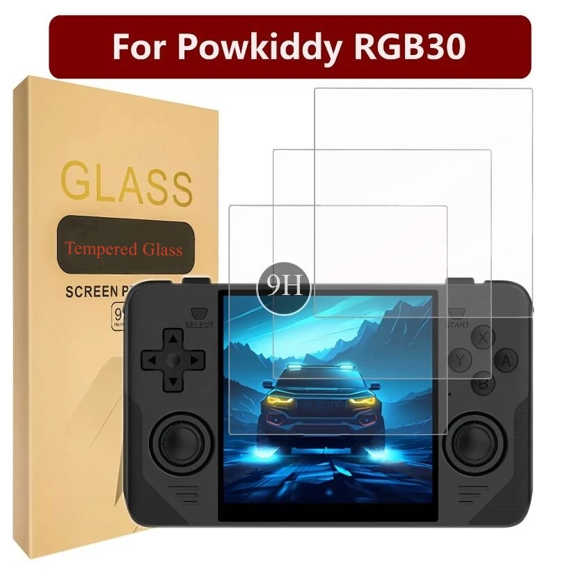 Powkiddy RGB30 Game Console Tempered Glass Screen Protector 9H High Definition Screen Protector film Accessories Gift