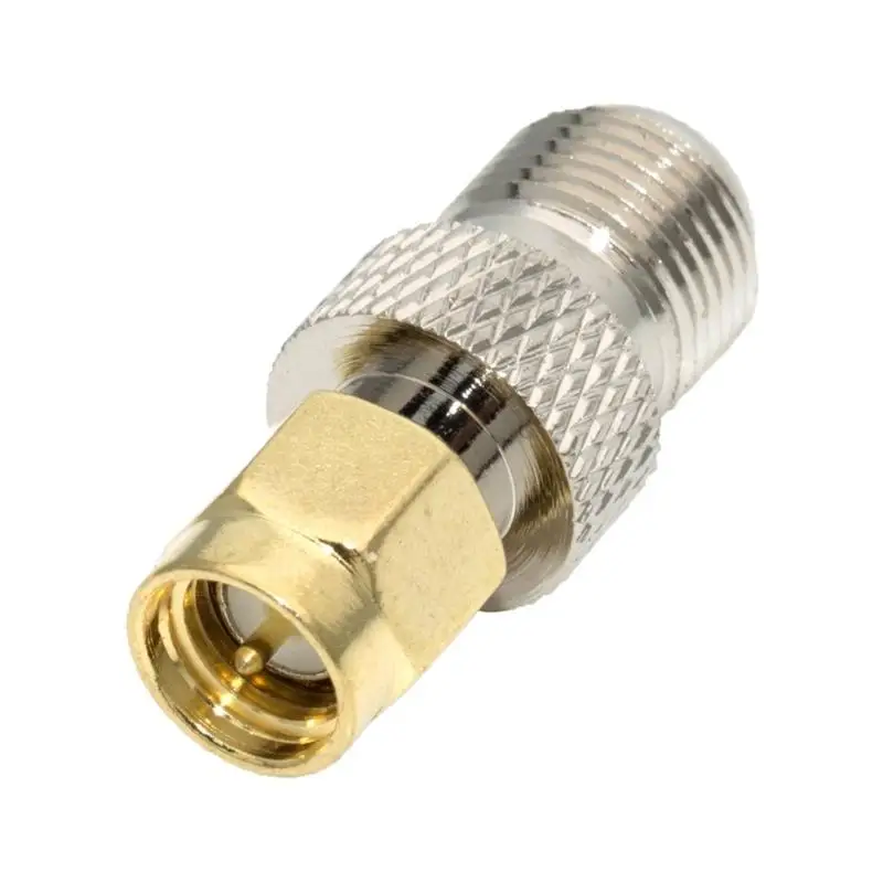 652F Metal SMA to F Adapters SMA Male to F Female RF Coaxial Adapter High-Performance  F Female to SMA Male Adapters