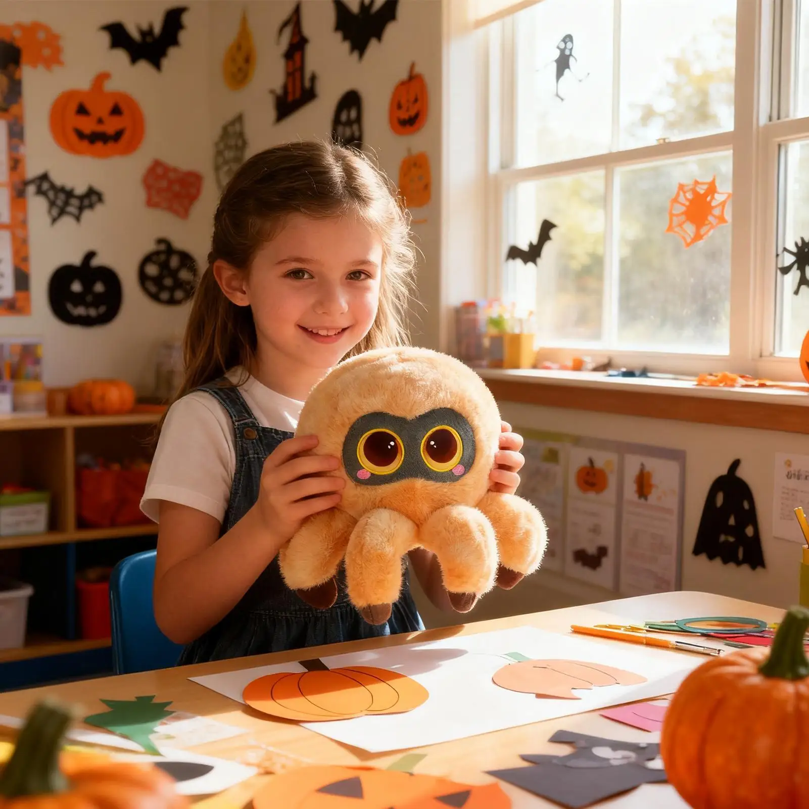 For Big-eyed Spider  Spider Stuffed Animal 11.8 Inch Soft Big-Eyed Spider Doll Halloween Stuffed Animal For Kids Adults Nursery