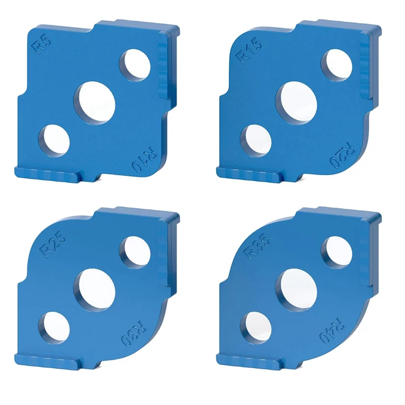Radius Jig Router Templates 4 Pcs, Corner Radius Routing Templates, High Hardness ABS+CNC Routing Rounded Corners Router Durable