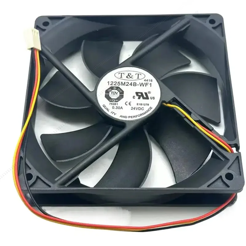 W  T&T 1225M24B-WF1 DC 24V 0.3A 120X120X25Mm Server Cooling Fan