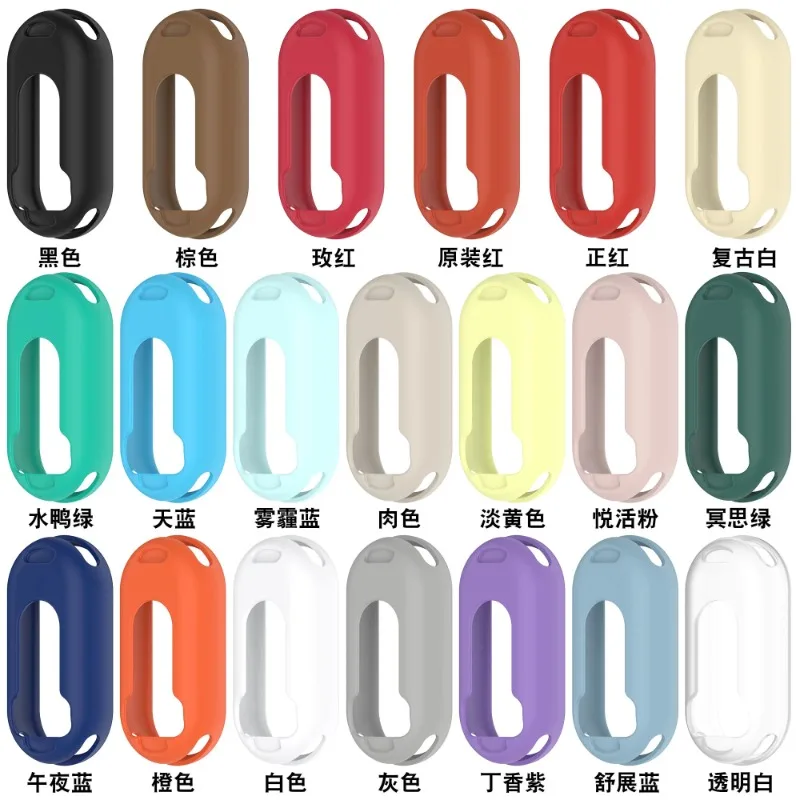 Funda de silicona suave para Xiaomi Mi Band 10/9/8, carcasa protectora hueca antiarañazos para Mi Band 8/9/10, accesorios protectores