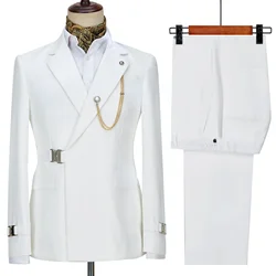 2023 Men's White Business Suit - Trajes De Hombre - Perfect for Formal Occasions Trajes Elegante Para Hombres  Blazers