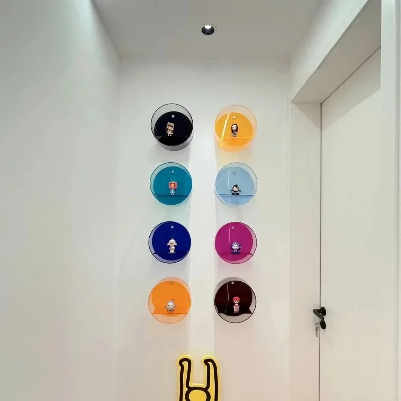 

Nordic Acrylic Wall Shelf Hanging Display Shelf Blind Box Action Figure Display Box Statue Floating Shelves For Wall Home Decor