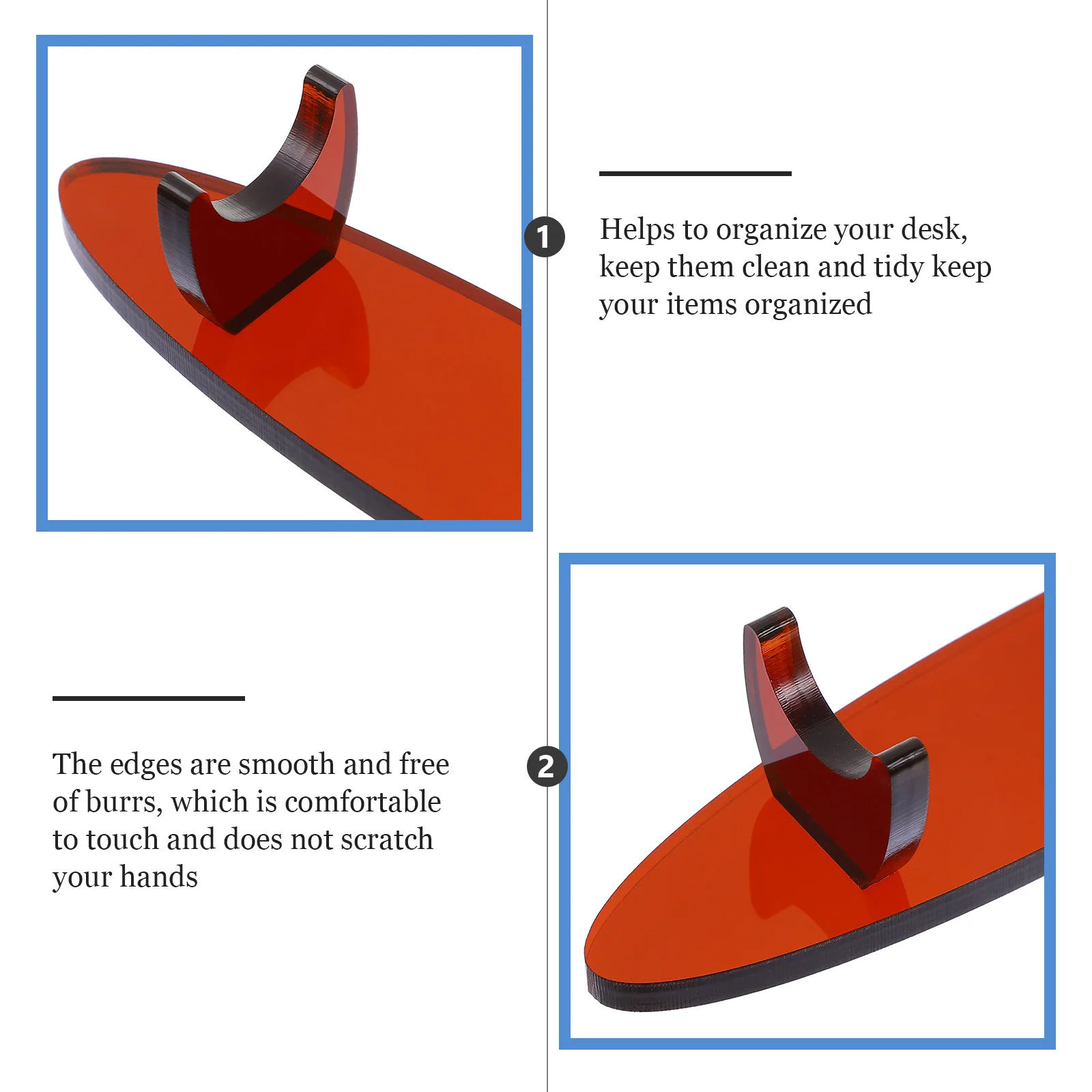 

Clear Acrylic Pen Holder and Makeup Brush Display Stand Organized Desktop Storage Rack Smooth Burr-Free Edges Acrylic Show Stand