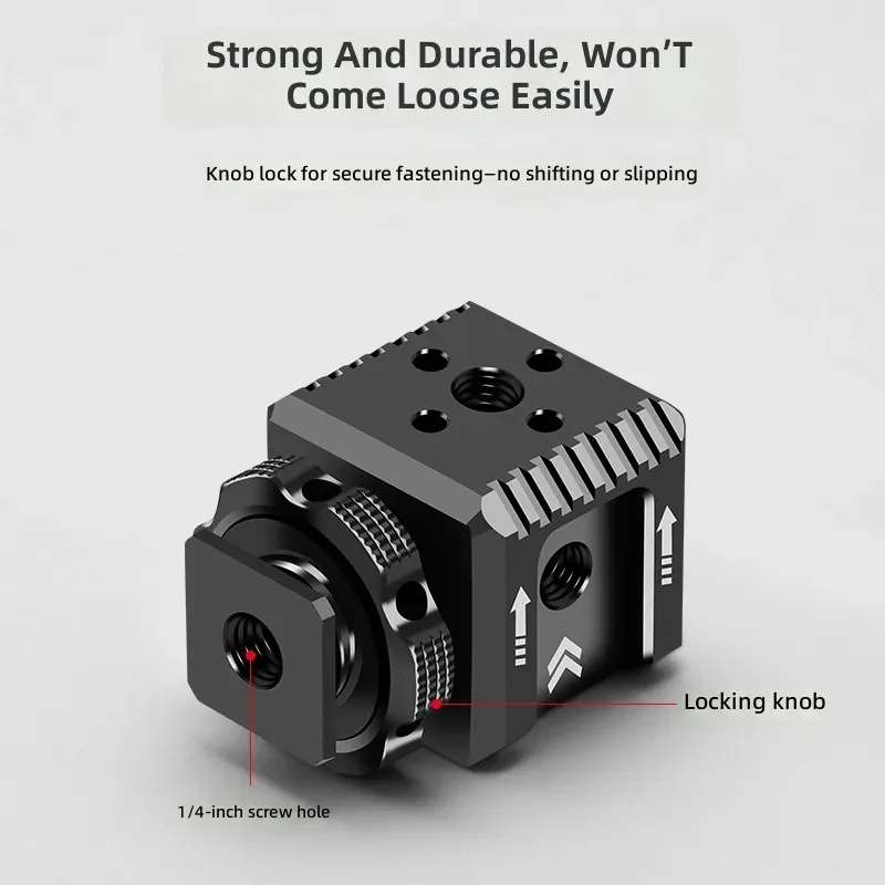 for Three Hot Shoe Mount Bracket for Micro SLR Camera Metal Expansion Gimbal Base External Fill Light Microphone Photography
