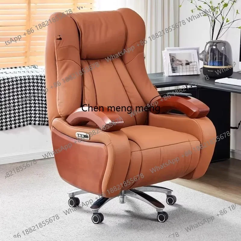 X188 Leather boss office chair computer chair comfortable sedentary rotating back chair
