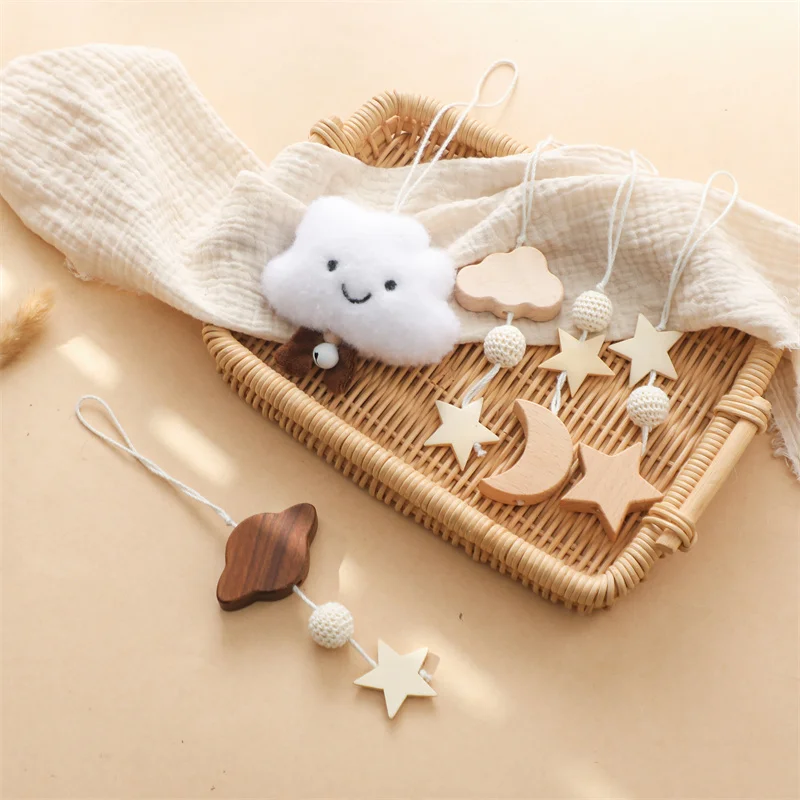 Baby Wooden Gym Frame Splint Triangle Newborn Activity Gym Frame Star Cloud Hanging Pendant Rattle Toys For Baby Montessori Toys