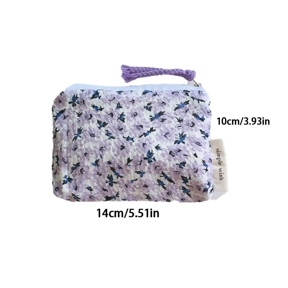 Tas Katoenen Stofdichte Bedrukking Toilettas Bloemen Cosmetische Tas Make-Up Tassen Kleine Stoffen Tas Sieraden Opbergtas