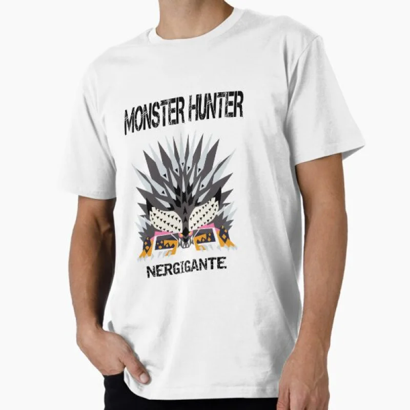 

Nergigante 0316 Monster hunter world gift t shirt for men Cartoon Video game MHW Graphic Tee Y2K Clothes All size tops S-6XL