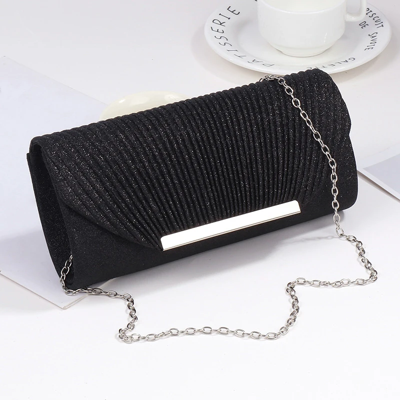 Fashion popular envelope clutch evening bag for women wedding  women shiny clutch bag woman glitter party purse handbag