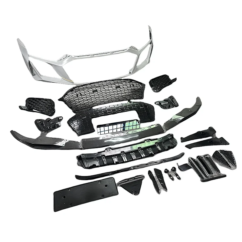 

R8 Front Bumper 2016-2018 Upgrade 2023 New R8 Body Kit Front Bumper Grille Rear Diffuser