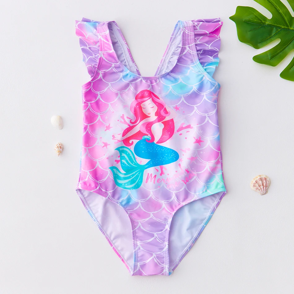 3-10years girls swimsuit 2023 fashion mermaid unicorn swimwear for children