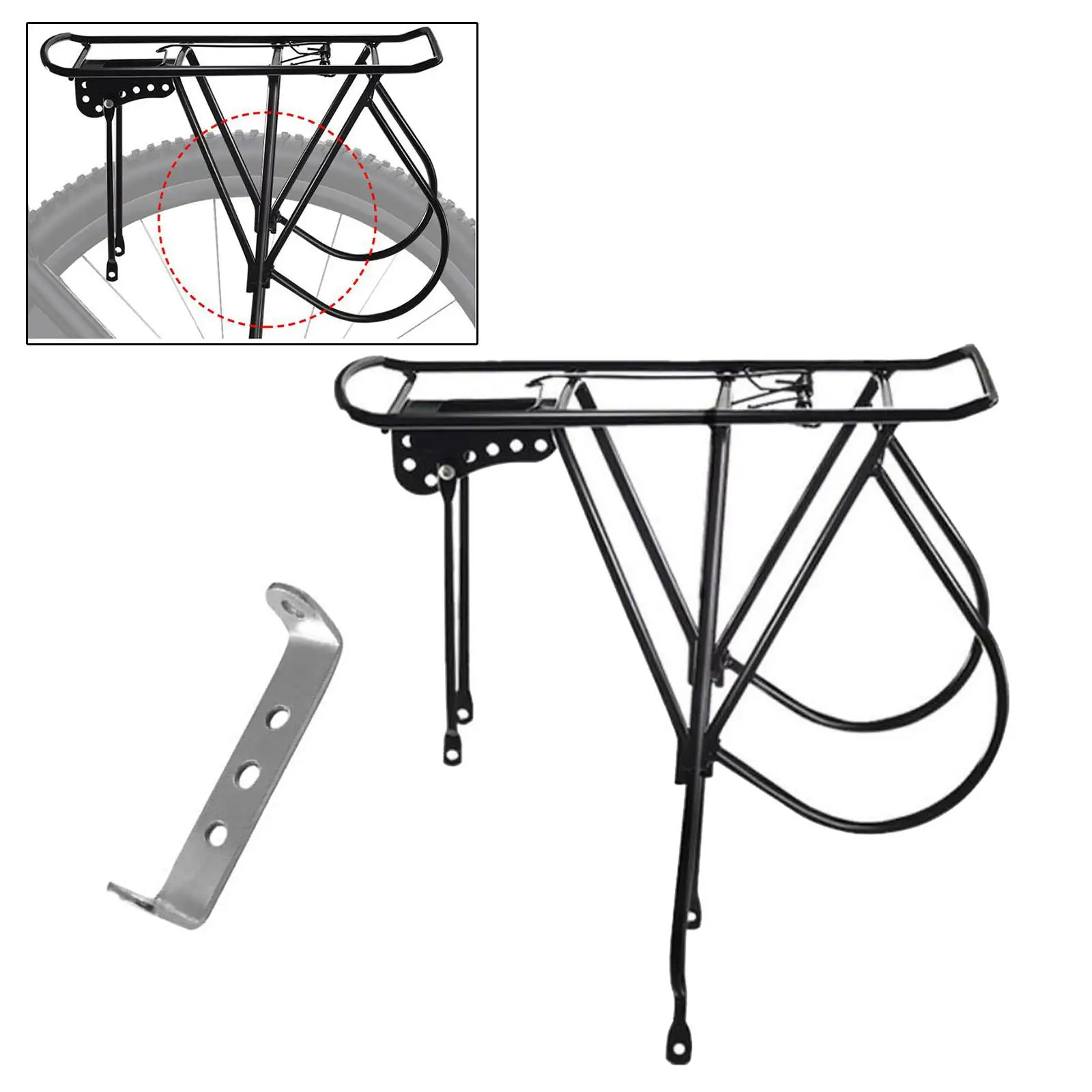 Bike Cargo Rack Rear Bicycle Rack Mounting Hardware Mountain Road Bike Riding Tailstock Adults Bike Traveling Carrier Rack