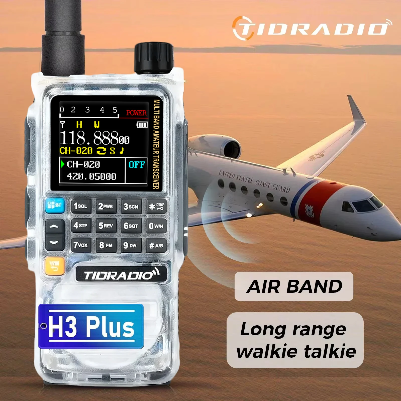 TIDRADIO H3 Plus Lange Afstand Walkie Talkies Draadloze Programmering Luchtband Lange Afstand Tweeweg Radio Frequentie Kopieerstation