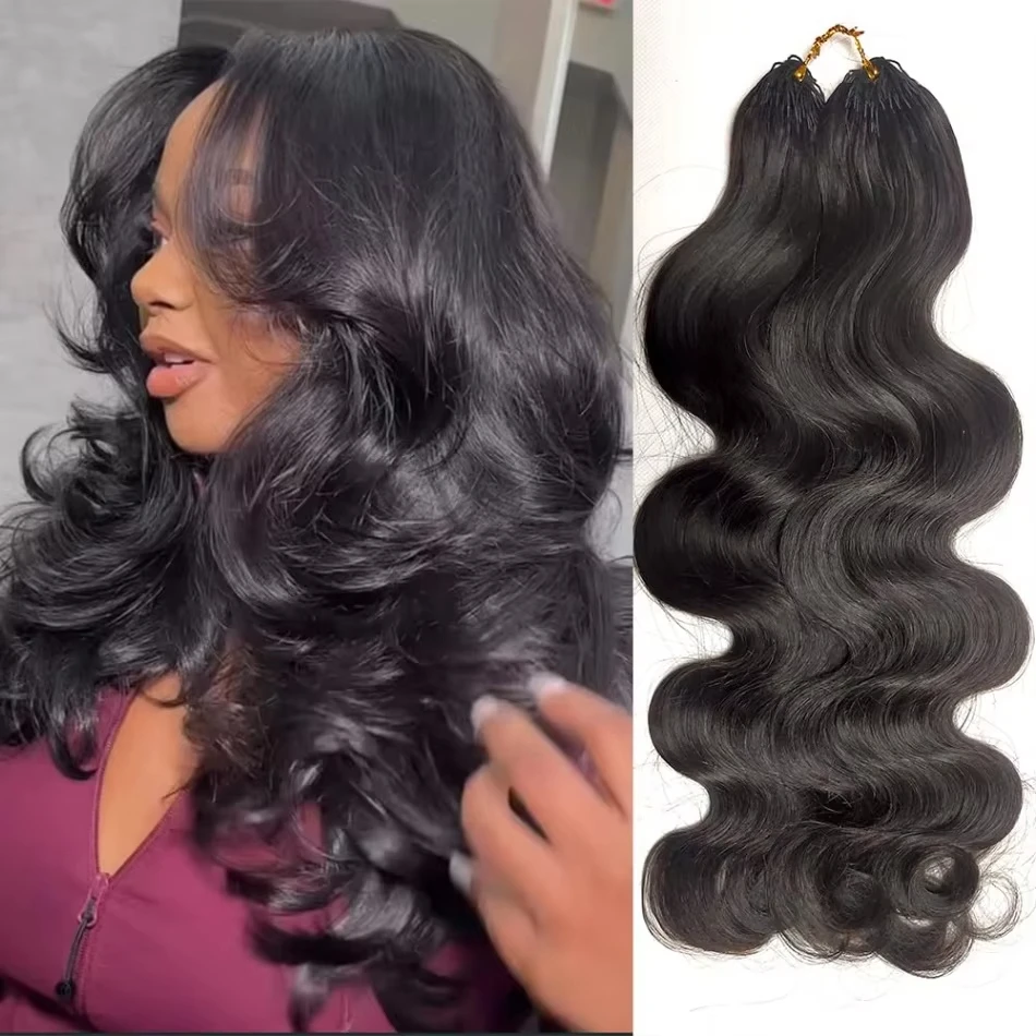 Body Wave Feathered Human Crochet Hair For Braiding Boho Braids Body Wave Human Hair Extensions Miracle Knots Crochet Human Hair