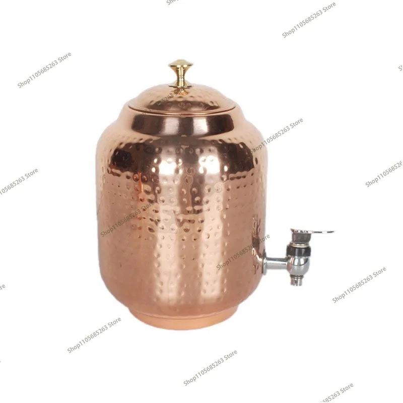 Southeast Asian Vintage Copper Water Jug Handmade Cold Water Kettle for Dining and Bar Use