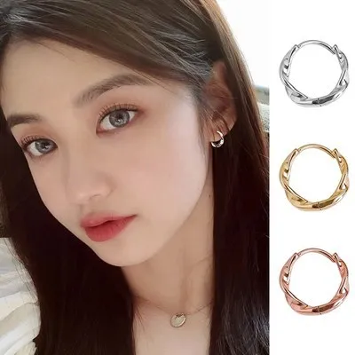 Korean Circle Earrings for Women 2021 New Trendy Style, Small and Small, Light Luxury, Vegetarian Circle Earrings