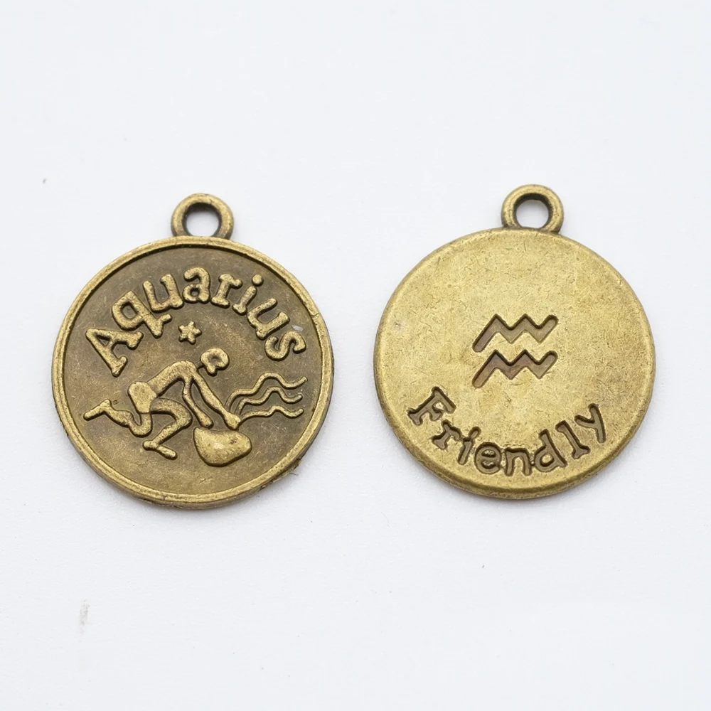 Vintage Bronze จี้ Constellation Charm Traveler ไดอารี่อุปกรณ์เสริมตกแต่งโน้ตบุ๊ค