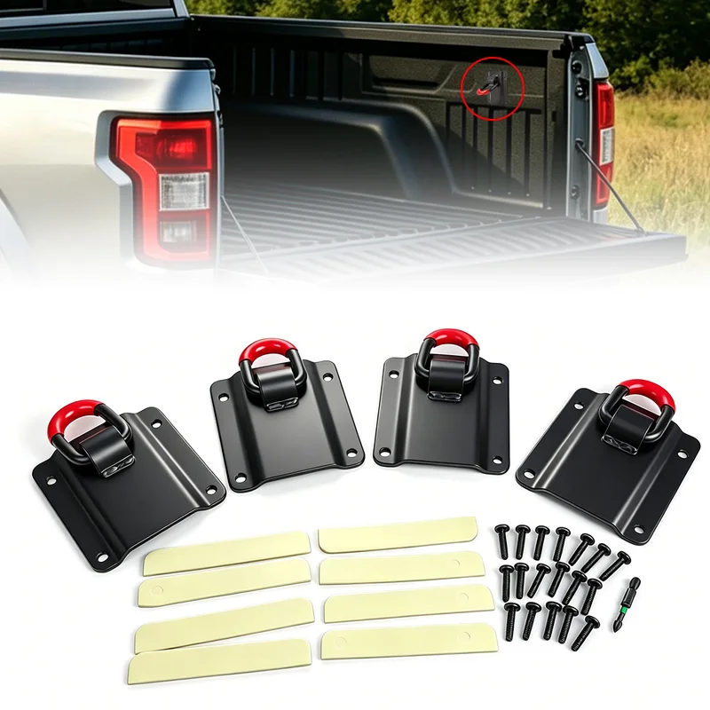 4 Pack Tie Down Anchors for Ford F150 Raptor 2015-2026 F250 F350 F450 F550 2017-2026 Truck Bed Tie Downs Car Accessories
