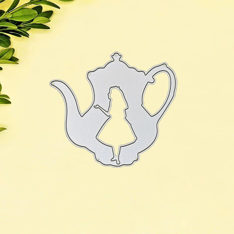 Alice In Teapot Metal Cutting Dies Disney Die Cuts for Diy Scrapbooking Album Paper Cards Making Decoration Crafts Template 2022