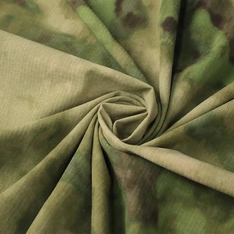 75D ATFG Camo Nylon Plaid Fabric Ultra-Thin Wear-Resistant Waterproof Four-Way Stretch Cloth for DIY Outdoor Sportswear