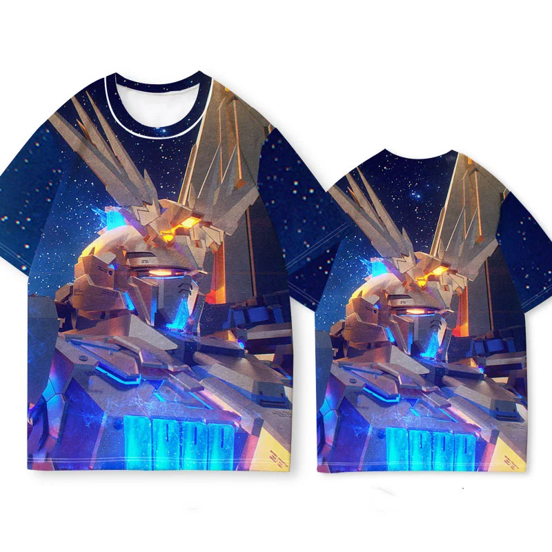 เสื้อยืดลายอนิเมะ Pain Suit Mobile Suit Gundam เสื้อยืดเด็กผู้ชาย เสื้อยืดฤดูร้อน เสื้อยืดลำลองสไตล์สตรีท Mobile Suit Gundam