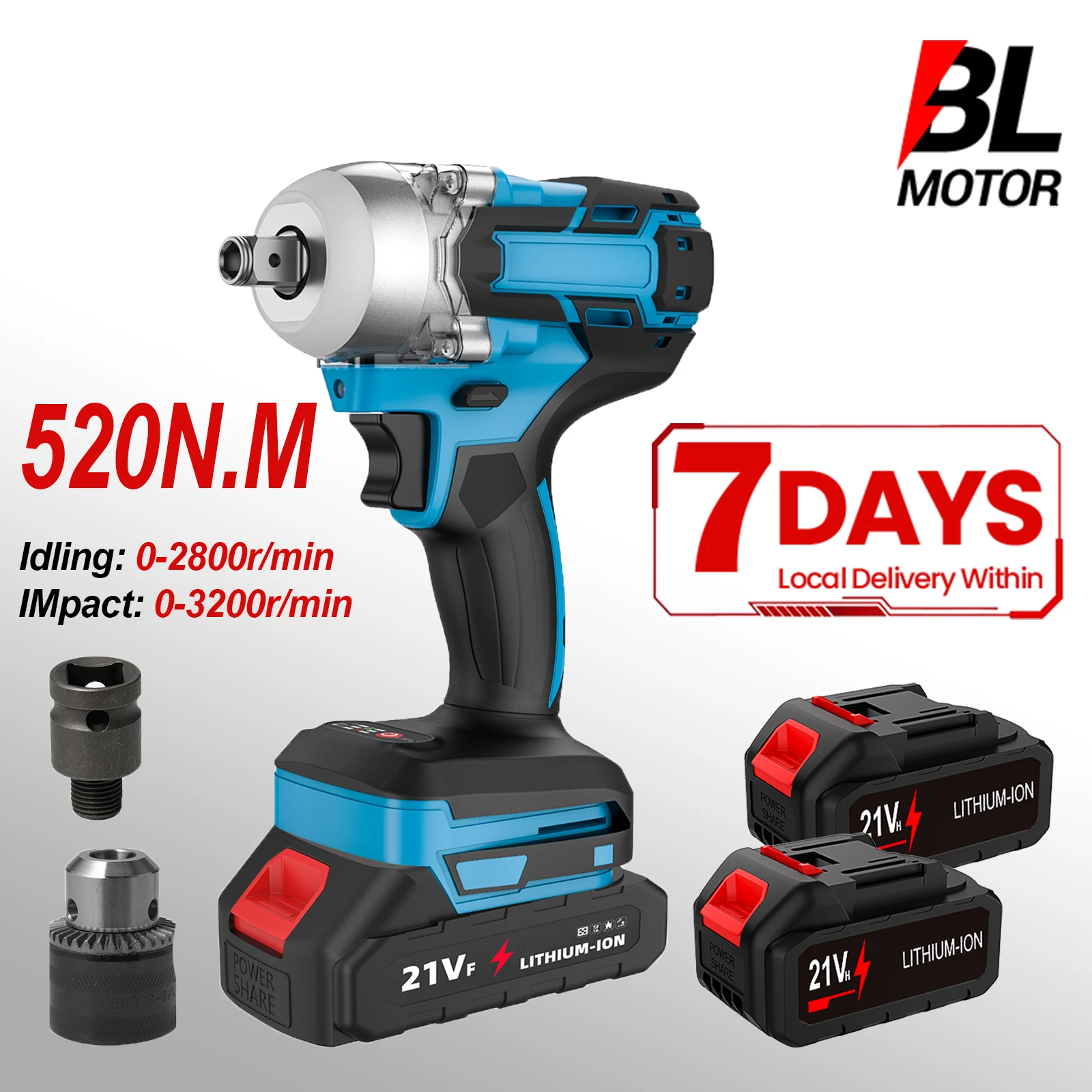 Trapano a impulsi elettrico senza spazzole da 520 N.M, cacciavite a batteria, utensile per lavorazione del legno, punta per trapano, utensile elettrico per batteria Makita.
