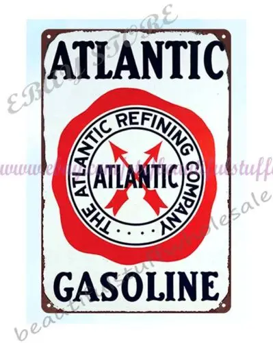 Atlantic Gasoline metal tin sign home decor styles