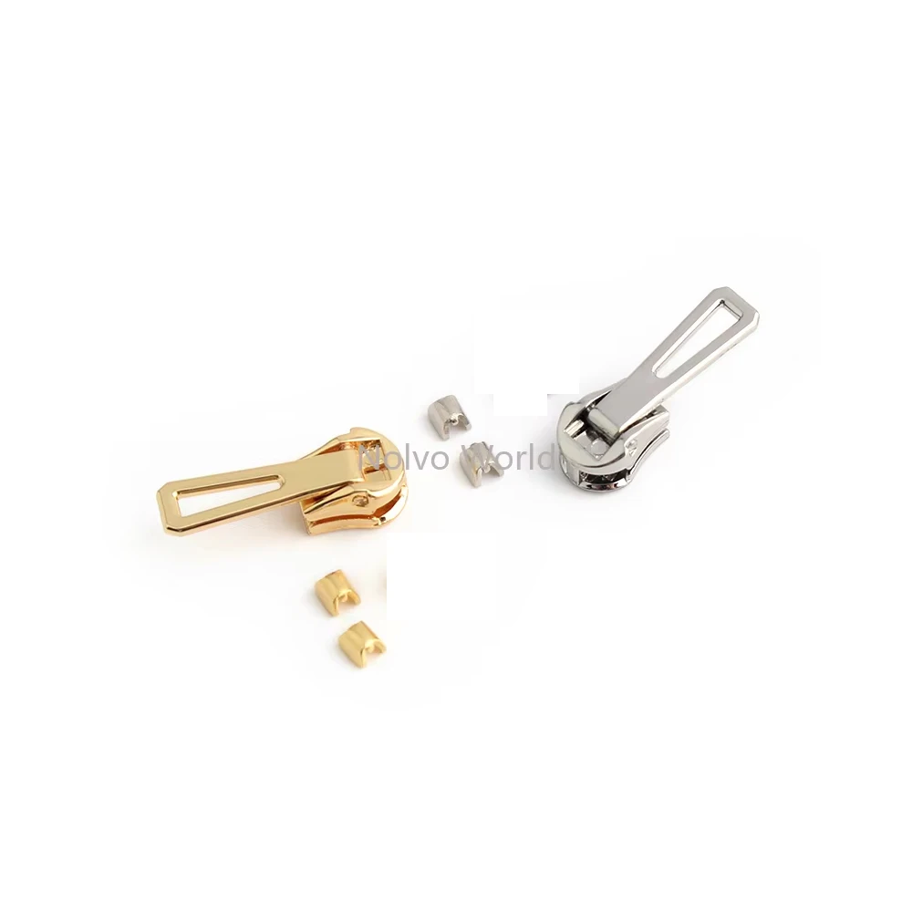 20/40/100 Stück Gold/Silber Metall-Reißverschlussköpfe zum Nähen von Geldbörsen, Handtaschen, Rucksäcken, Reißverschluss-Schiebern, Handarbeitszubehör – Detail 8