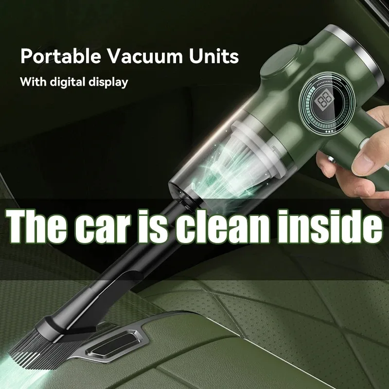 Car Vacuum Cleaner 9800000 Pa Digital Wireless Automobile Powerful Handheld Multifunction Household Cleaner Appliance