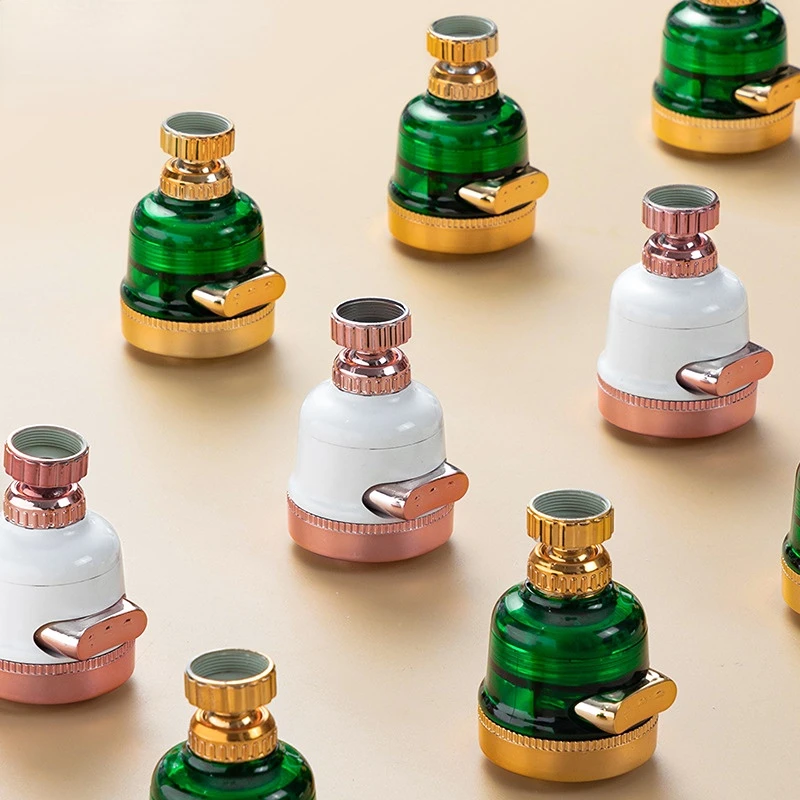 Multifunctional Light Luxury Faucet Universal Joint Rotary Water Nozzle Nozzle Three Modes All-round Splash-proof Cleaning