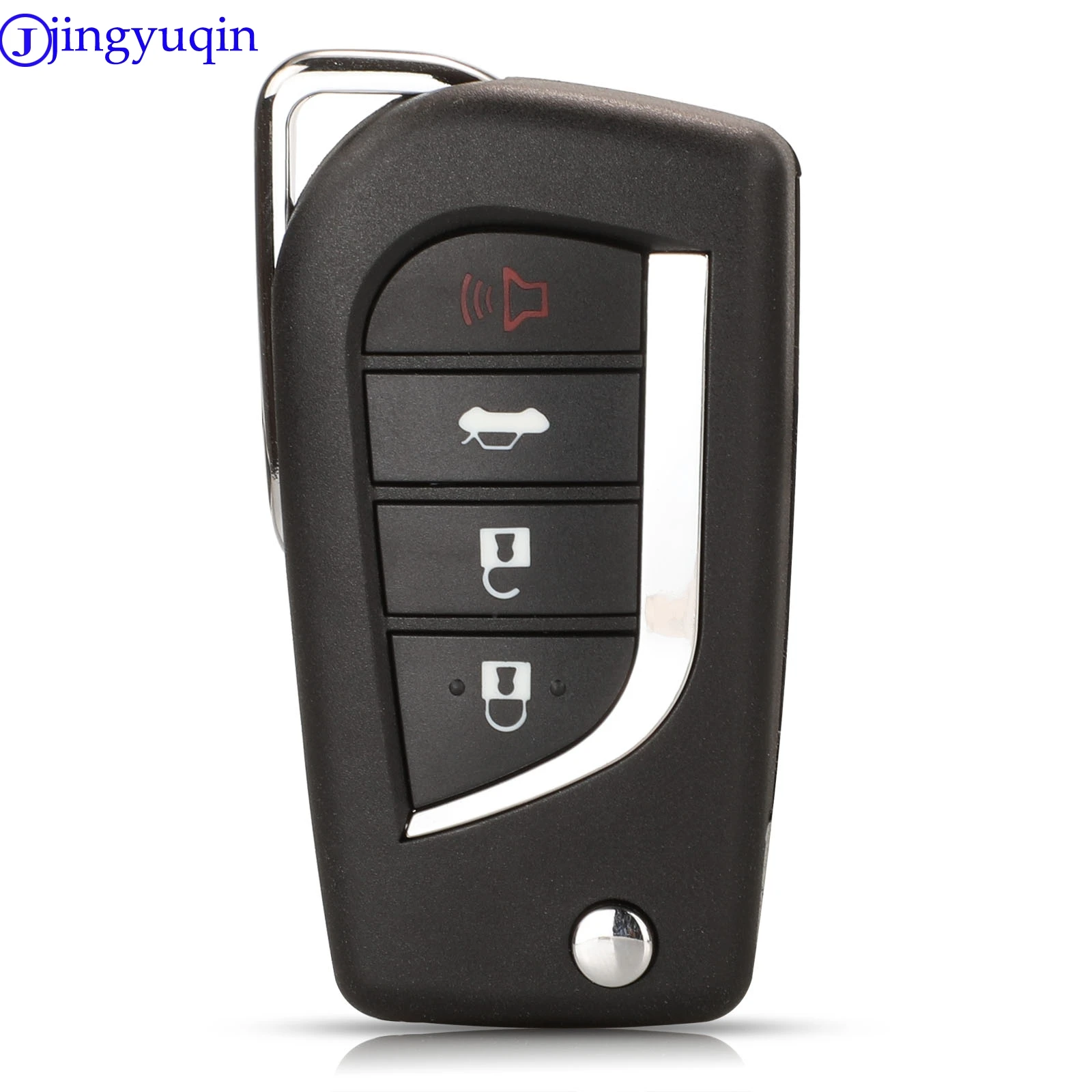 jingyuqin 4 Button Flip Folding Remote Key Shell for Toyota Levin Camry Reiz Highlander Corolla RAV4 Key Case Toy48