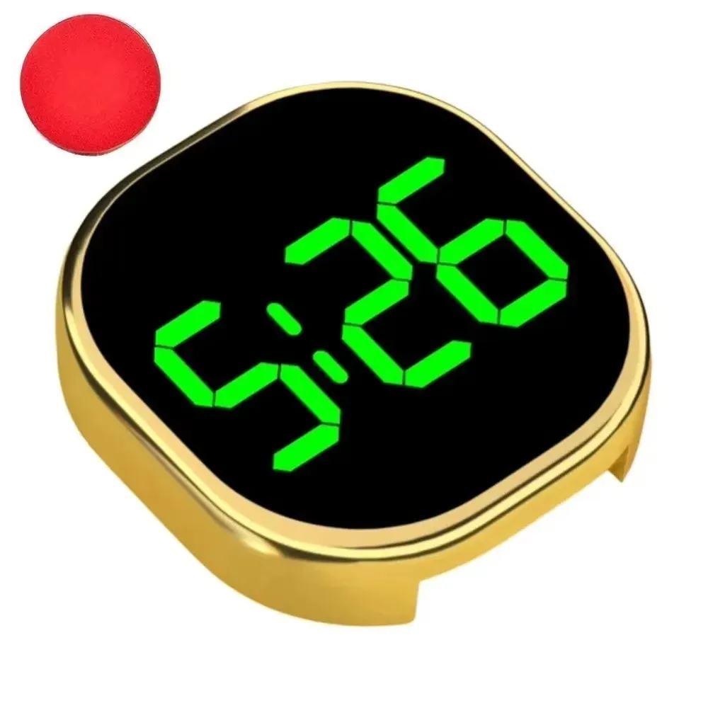 Portable Touch Control Car Clock Stick-On Design Mini Size Car LED Clock Luminous Display Auto Accessories For Car