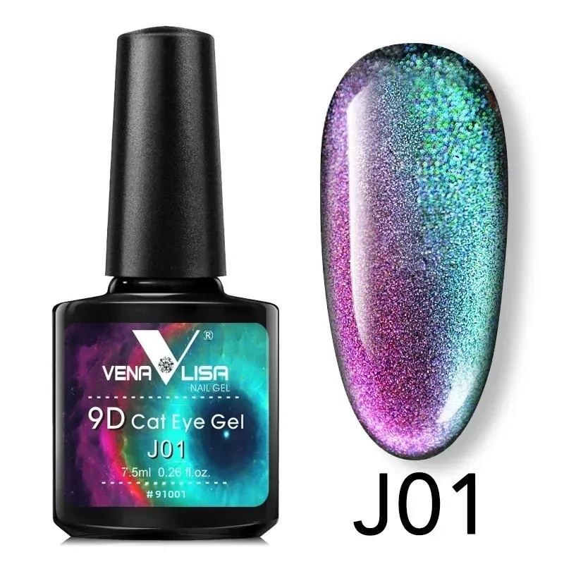 Venalisa 9D Cat Eyes Magnetic Gel Polish 7.5ml Nail Art Design Manicure Soak off Enamel UV Gel Nail Polish Lacquer Varnish:Venalisa 9D Cat Eyes Magnetic Gel Polish 7.5ml Lakier Hybrydowy do Paznokci Efekt Kociego Oka, Magnetyczny, do Manicure, Usuwany Soak Off, Lakier UV