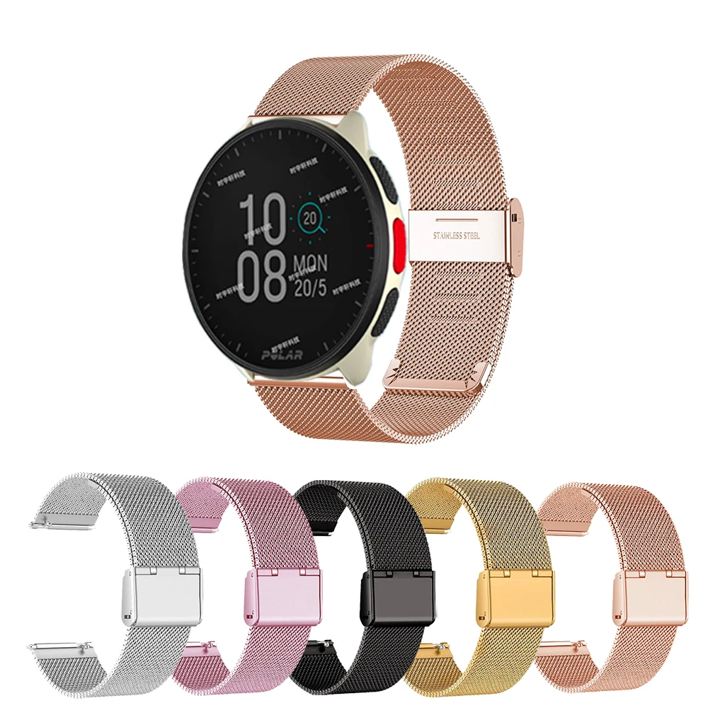 20mm 22mm Metal Strap For Polar Unite/Ignite/Ignite 2/Grit X/Vantage M M2 V3 Replacement Watch Band for COROS Pace 3 2/APEX Pro