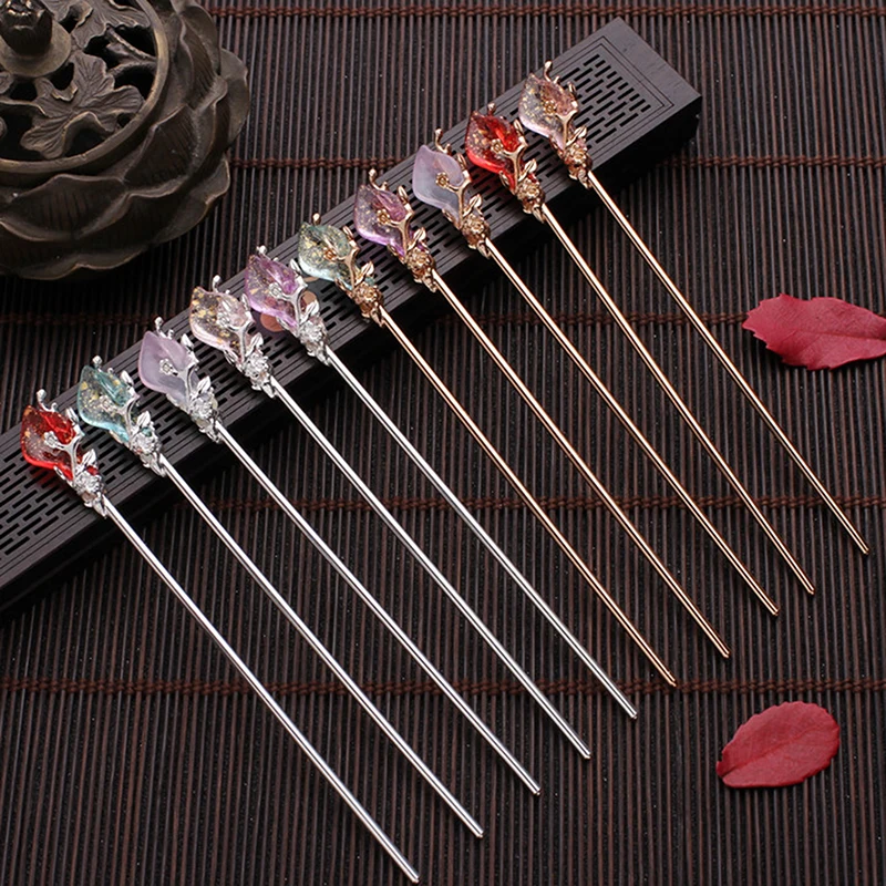 Classical PureCopper Pendant Antique Generation Plate Hairpin Shaking hair stick