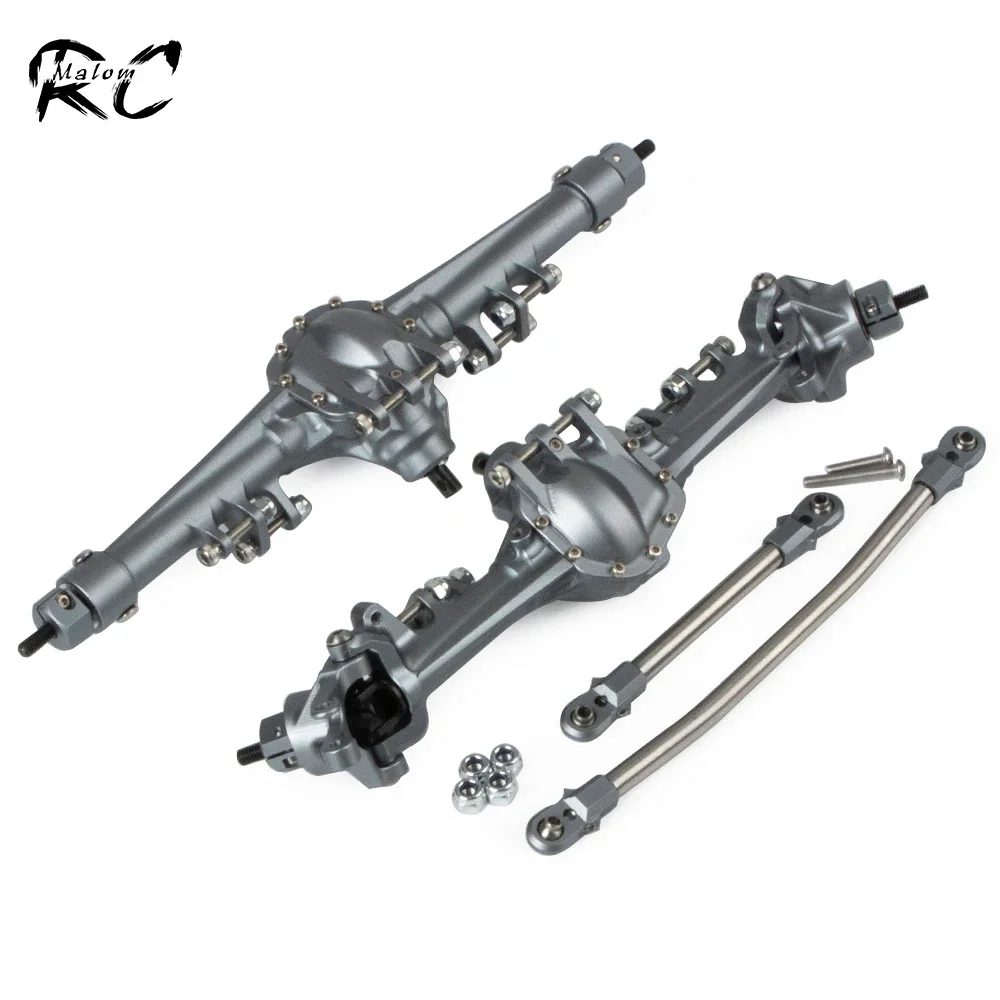 CNC zintegrowany aluminiowa przednia tylna oś dla 1/10 gąsienica RC osiowe SCX10 II 90046 opcjonalne Overdrive/pod napędem biegów/SOA