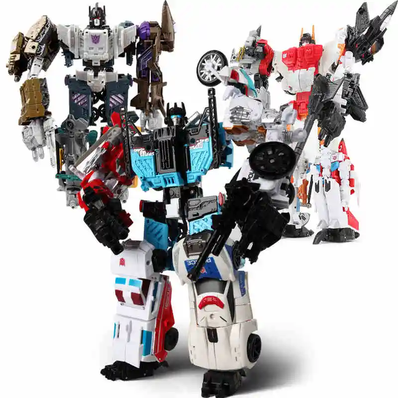 HaiZhiXing Defensor Bruticus Superion Devastator IDW 5w1 6w1 HZX 30CM Robot Transformujący Zabawki Bez Pudełka Zestawy Figurki Akcji