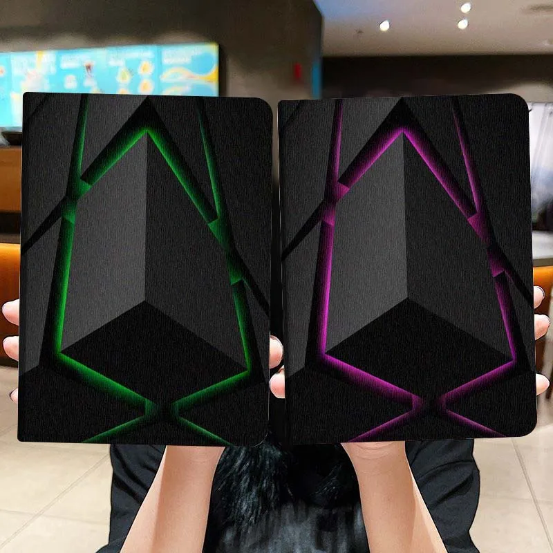 

Black Geometric Purple Cool Gift For Honor Pad 8 V8 9 GT MagicPad 13 3 2 Tab MatePad Pro Air 12 X 12.6 Foldable Tablet Case