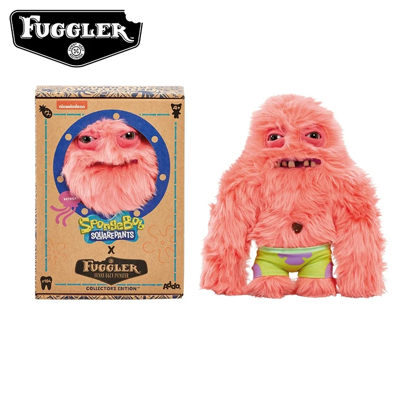 Original Fuggler Hässliches Monster Zahn-SpongeBob Schwammkopf Plüschtiere Gefüllte Anime-Geschenke Hässliche Monster-Plüschies 22cm Deko-Puppen