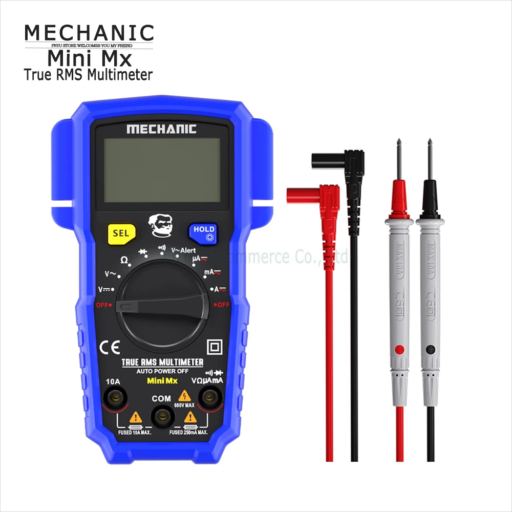 

MECHANIC Mini MX True RMS Multimeter LED 2000Count Display High Precision Intelligent NCV Measurement Temperature Detection Tool